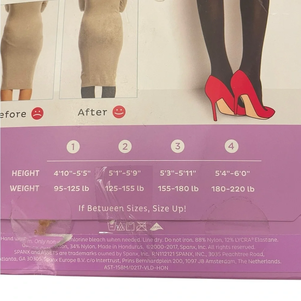 Spanx Assets Maternity Shaping Tights‎ Size 2 Black Soft Waistband NEW
